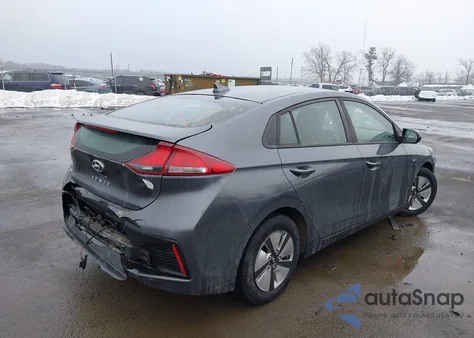 2019 Hyundai Ioniq Hybrid Blue from USA, damaged, VIN KMHC65LC6KU128555